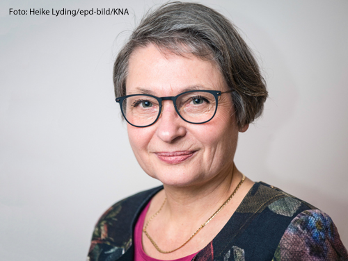 Bettina Limpberg ist evangelische Präsidentin des ökumenischen Kirchentags in Frankfurt,