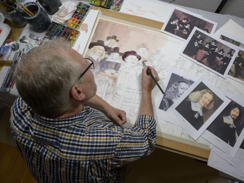 Eickmeyer beim Malen