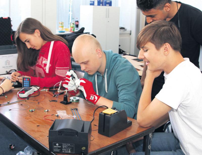 Grünes Licht am Lehrerzimmer