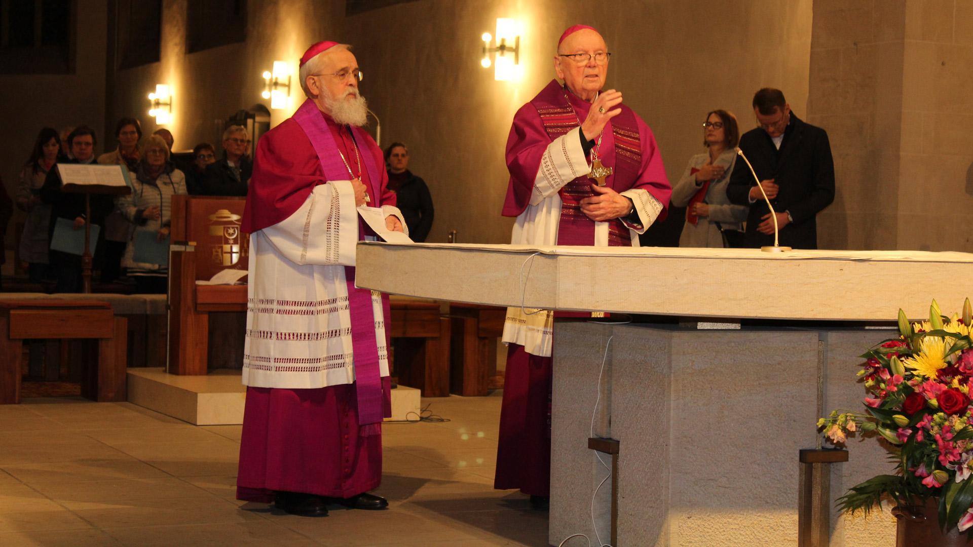 Altbischof Leo Nowak und Bischof Gerhard Feige